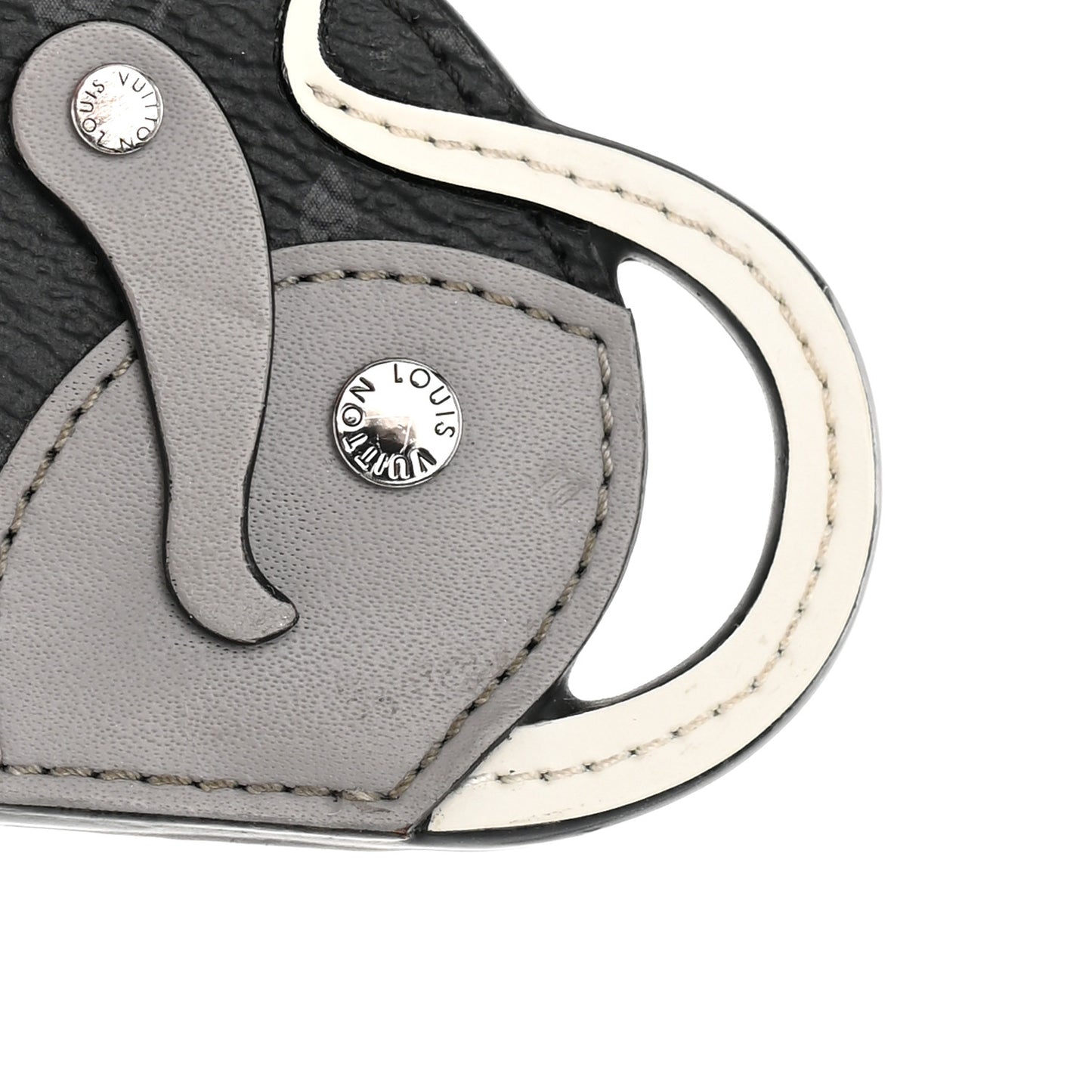 Calfskin Monogram Eclipse Rat Bag Charm Key Holder