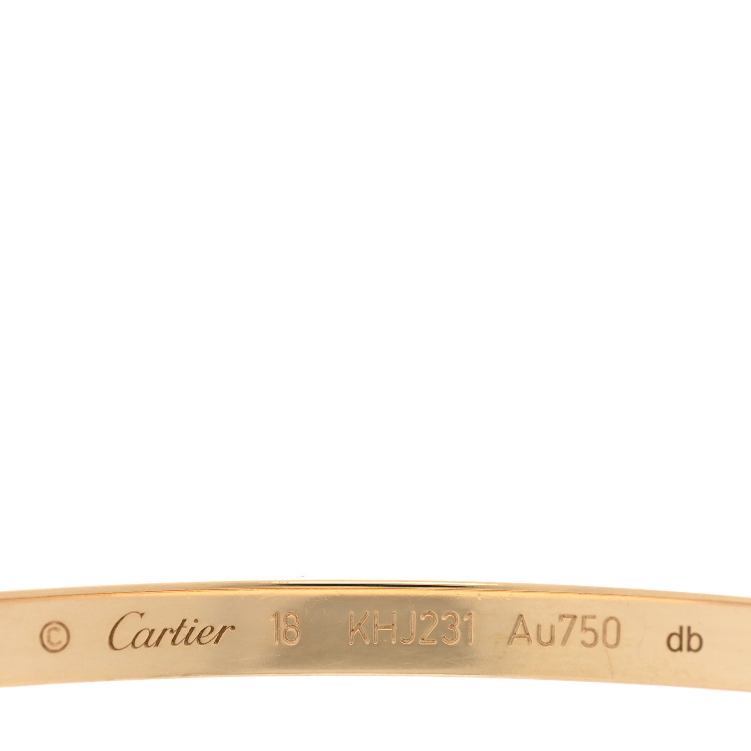 Cartier 18K Yellow Gold Small LOVE Bracelet 18 3 of 7