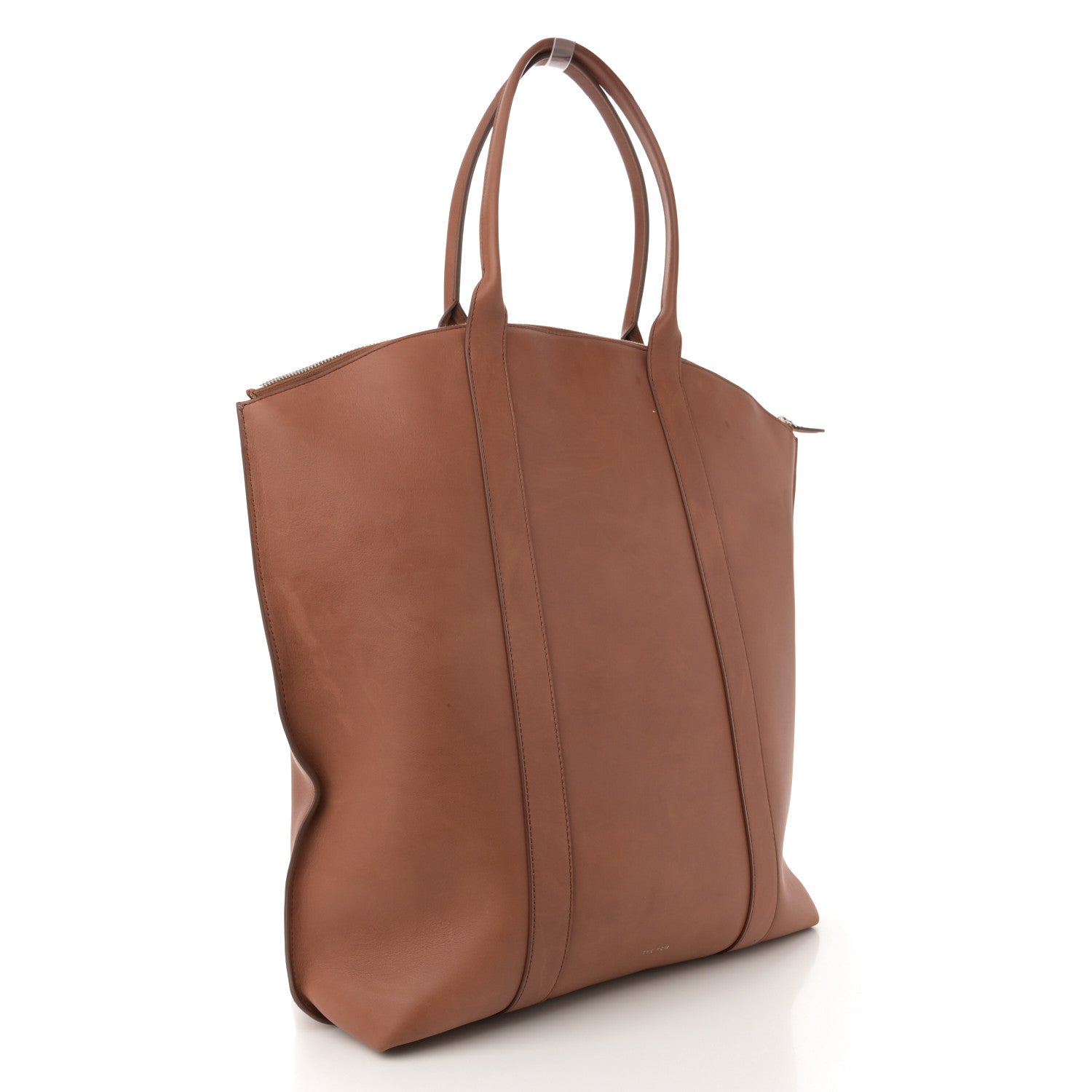 The Row Polished Saddle Calfskin Dante Tote Dark Cuir 3 of 13