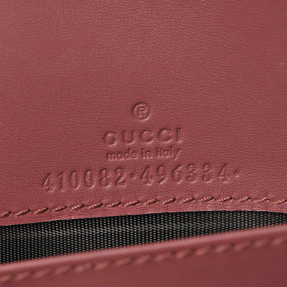 Gucci GG Supreme Monogram Blooms Chain Wallet Beige Multicolor Dry Rose 6 of 7