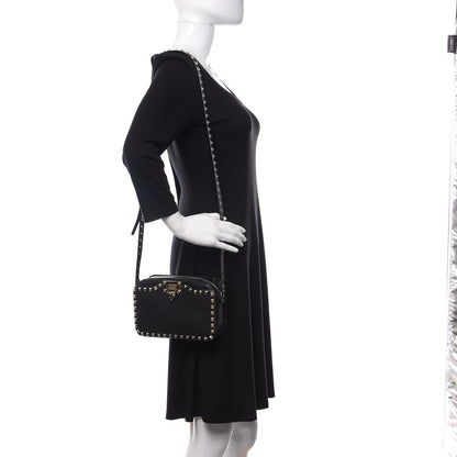 Valentino Garavani Vitello Rockstud Flip Lock Camera Crossbody Bag Black 2 of 10