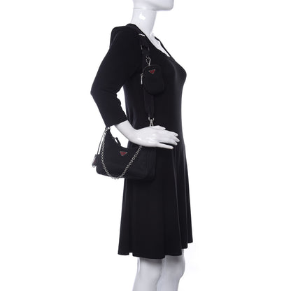 Prada Nylon Lunar New Year Re-Edition 2005 Shoulder Bag Black 2 of 8