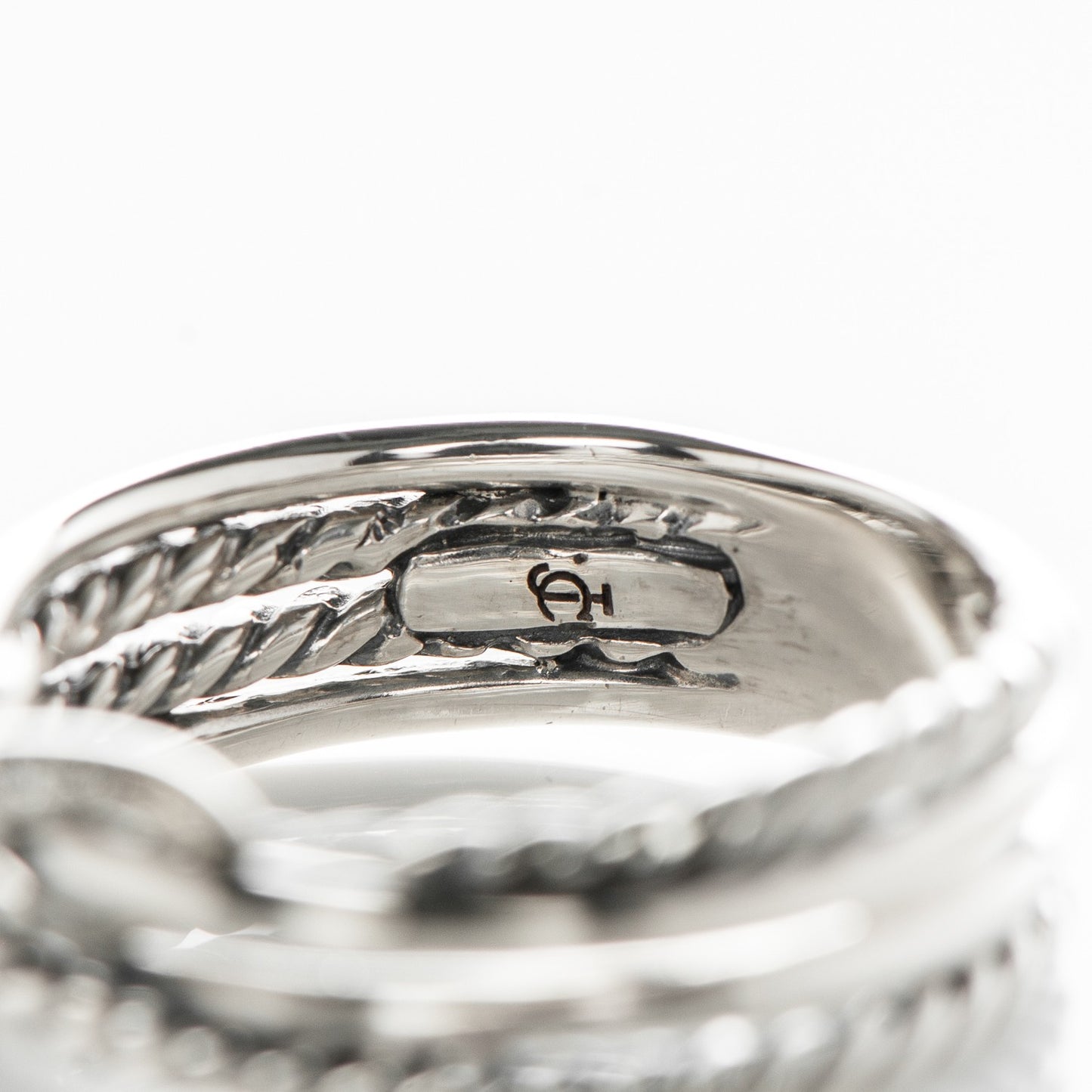 Sterling Silver Diamond X Crossover Ring 7.5