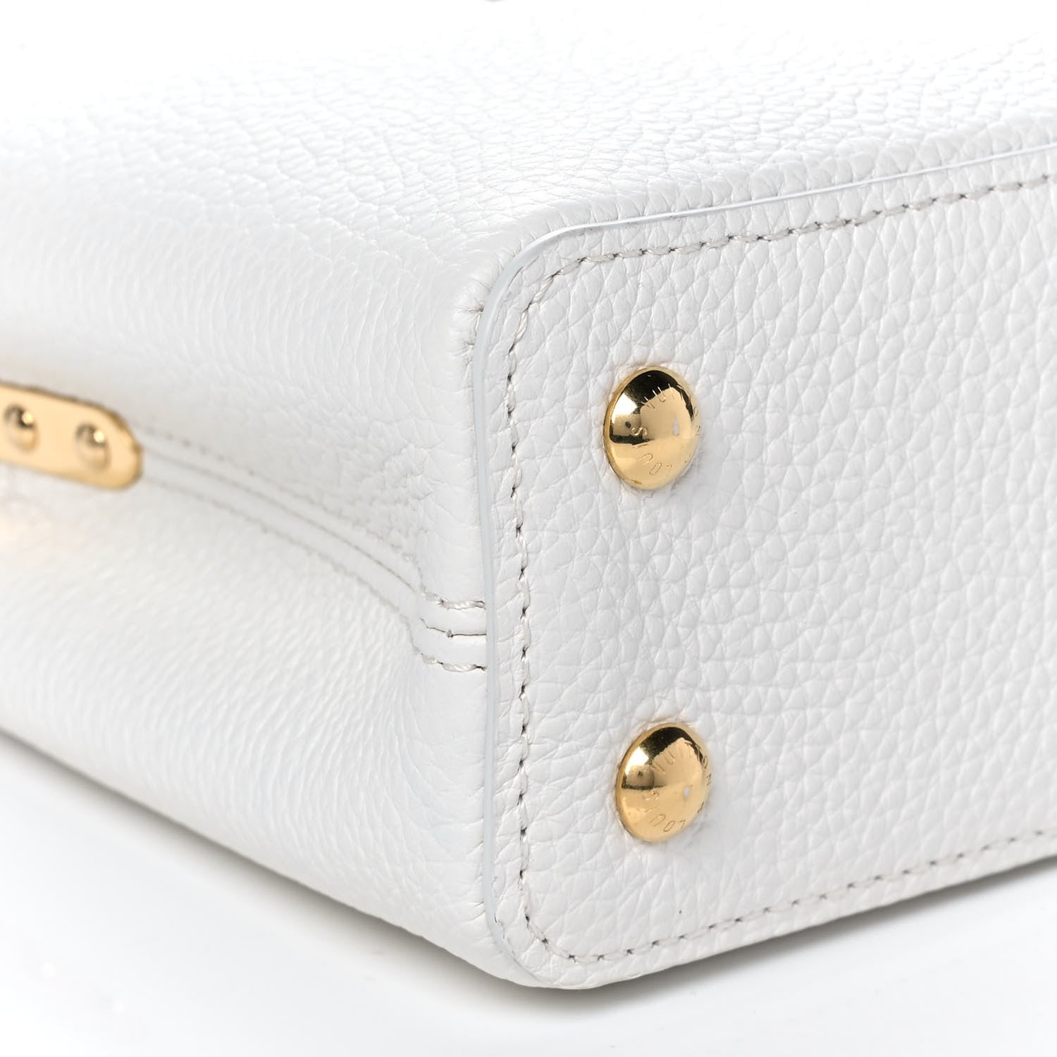 Louis Vuitton Taurillon Ayers Capucines Mini White Snow White 8 of 10