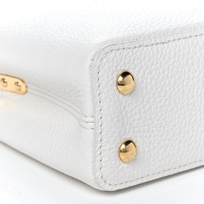 Louis Vuitton Taurillon Ayers Capucines Mini White Snow White 8 of 10