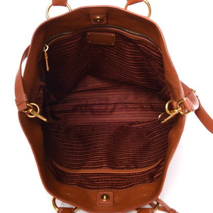 Prada Vitello Daino Shopping Tote Rame 7 of 17