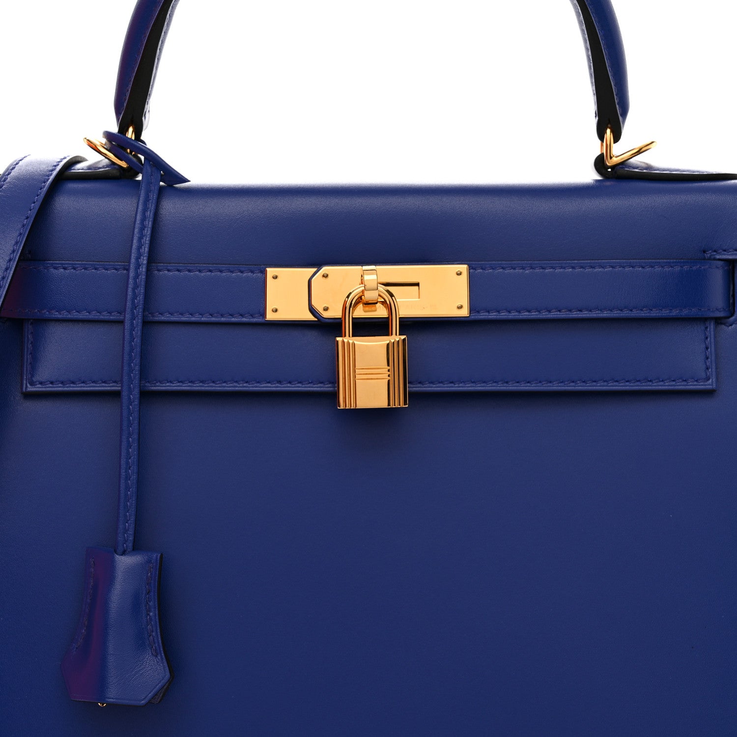 Hermes Tadelakt Kelly Sellier 28 Bleu Electrique 8 of 11