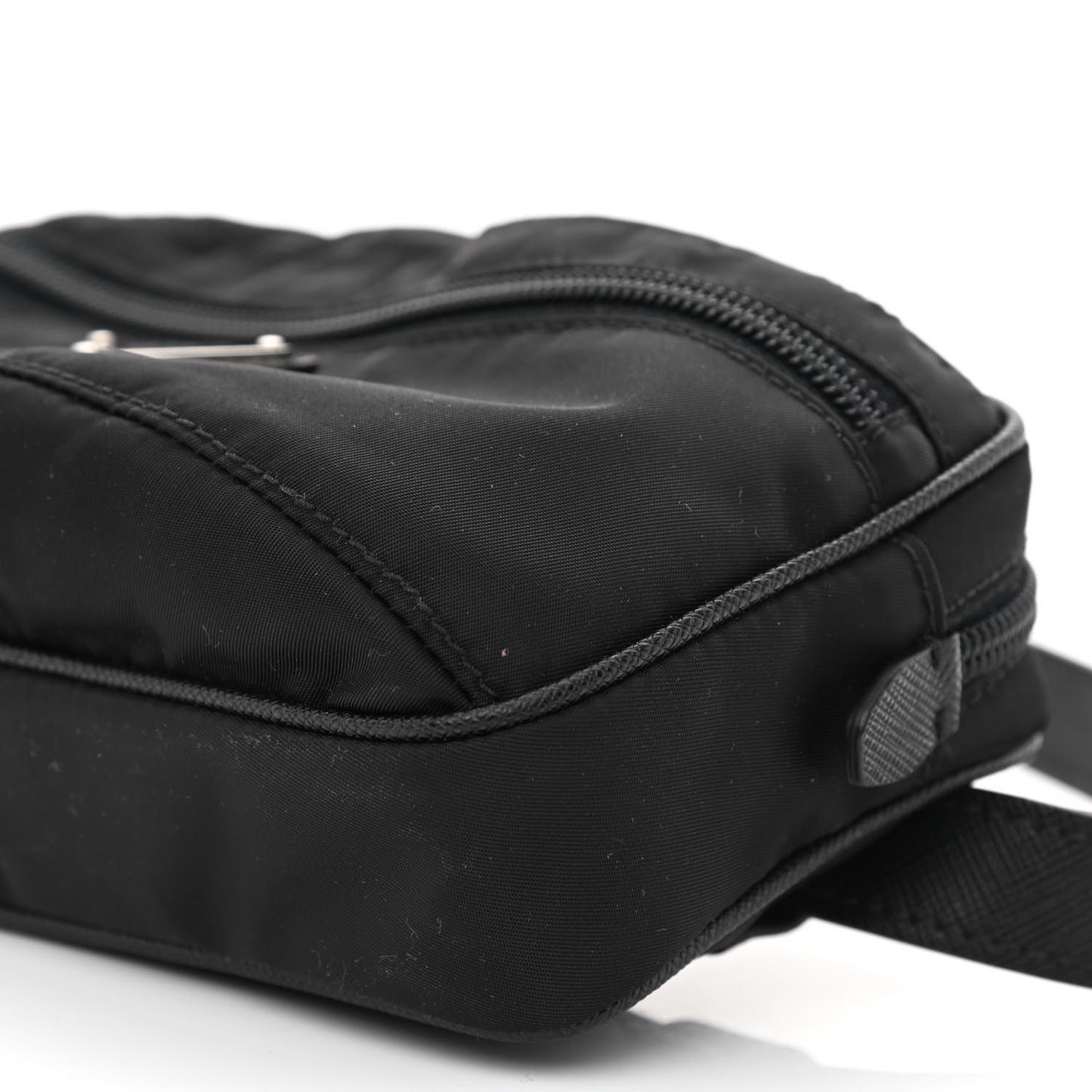 Tessuto Nylon Saffiano Belt Bag Black