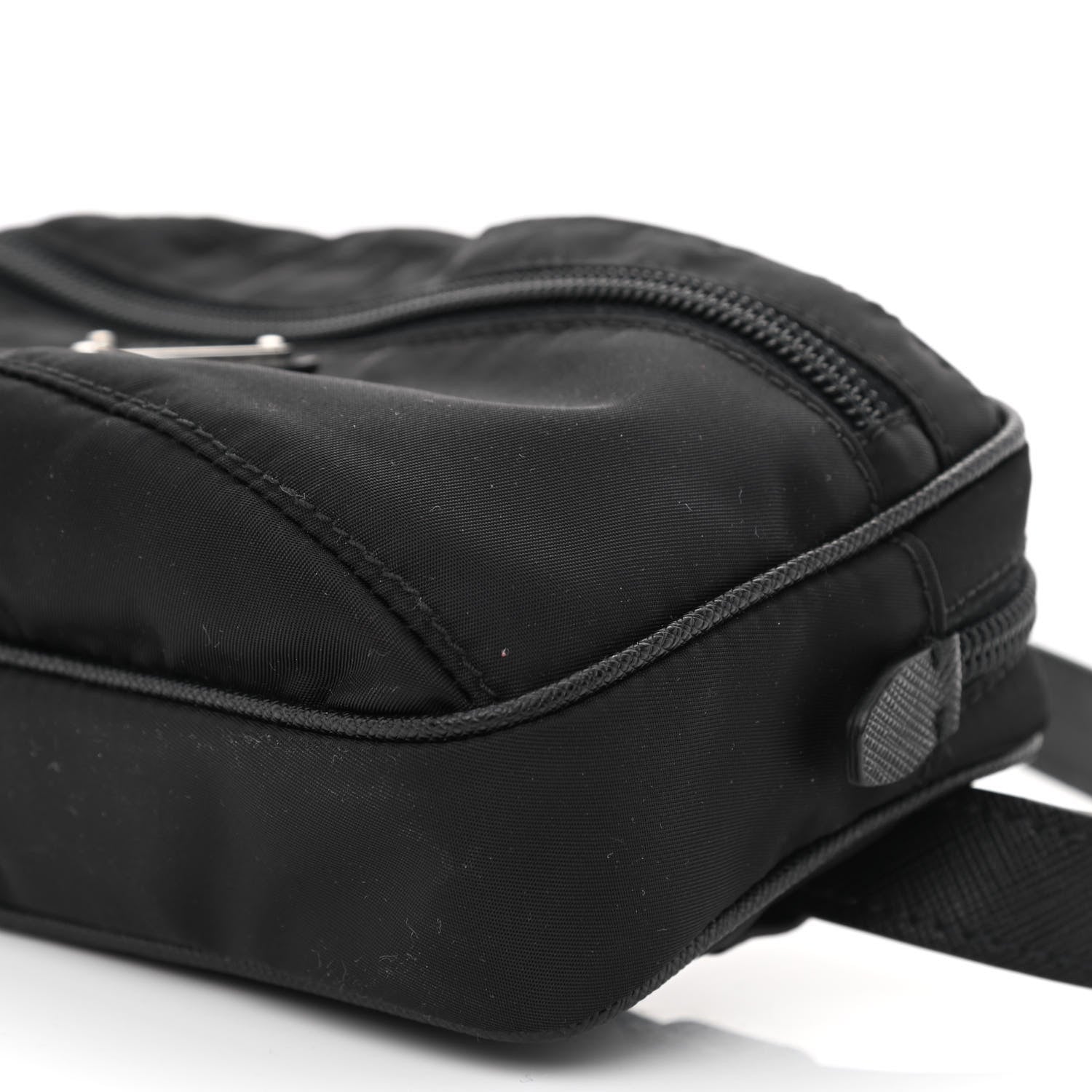 Prada Tessuto Nylon Saffiano Belt Bag Black 12 of 13