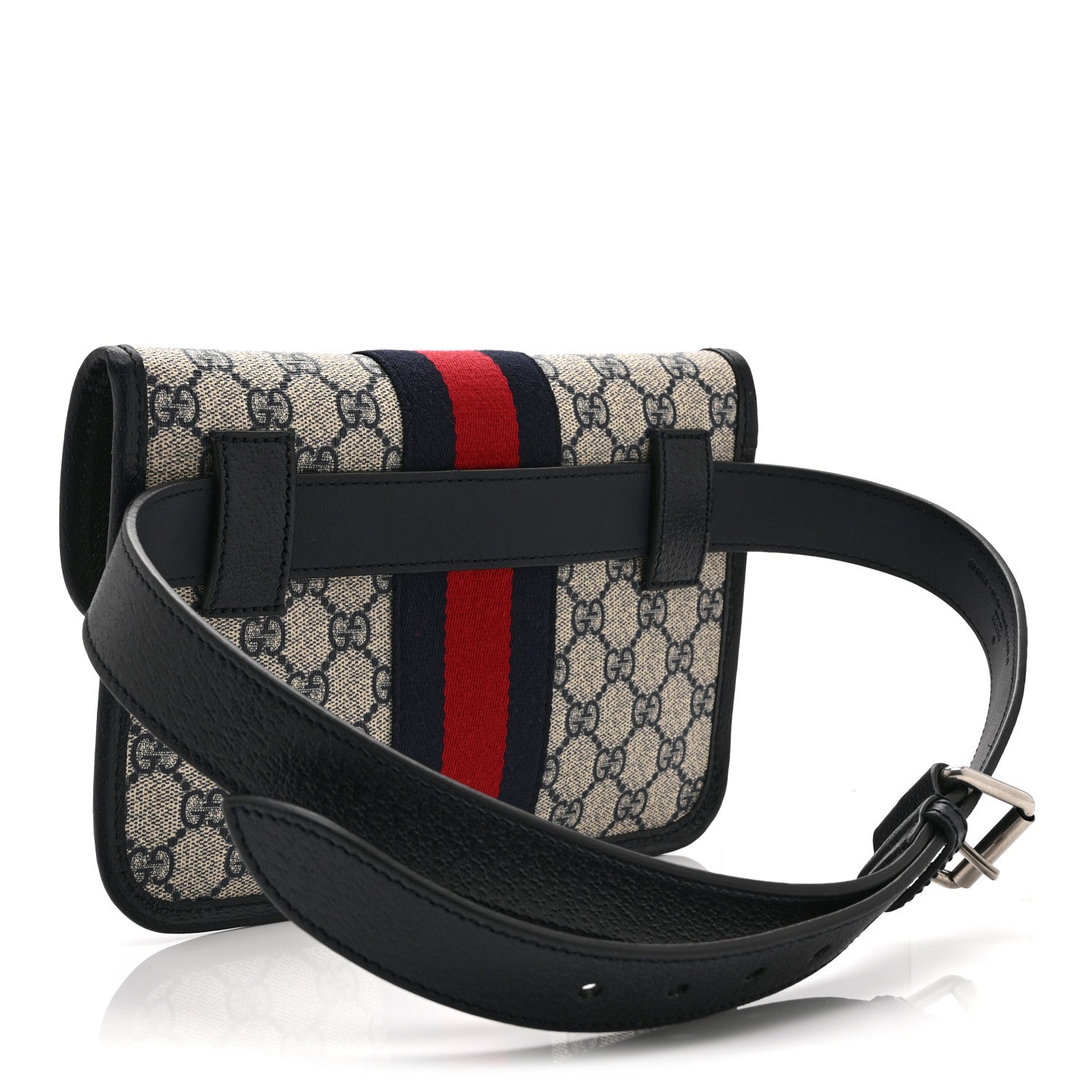 Gucci GG Supreme Monogram Web Small Ophidia Belt Bag 90 36 Beige Navy 3 of 10