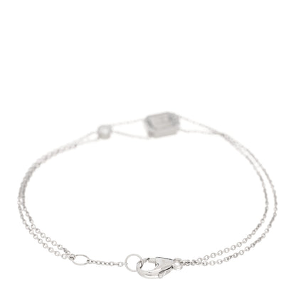 Harry Winston 18K White Gold Diamond HW Logo Bracelet 2 of 3