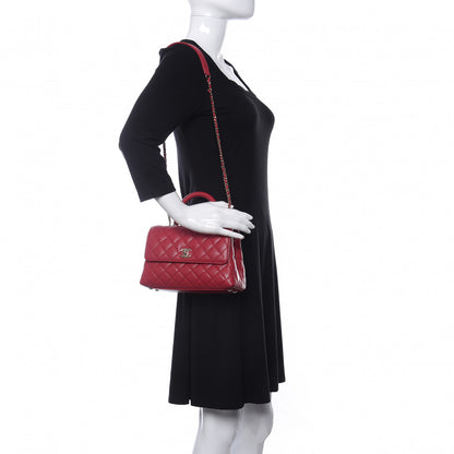 Chanel Caviar Quilted Mini Coco Handle Flap Dark Pink 2 of 11