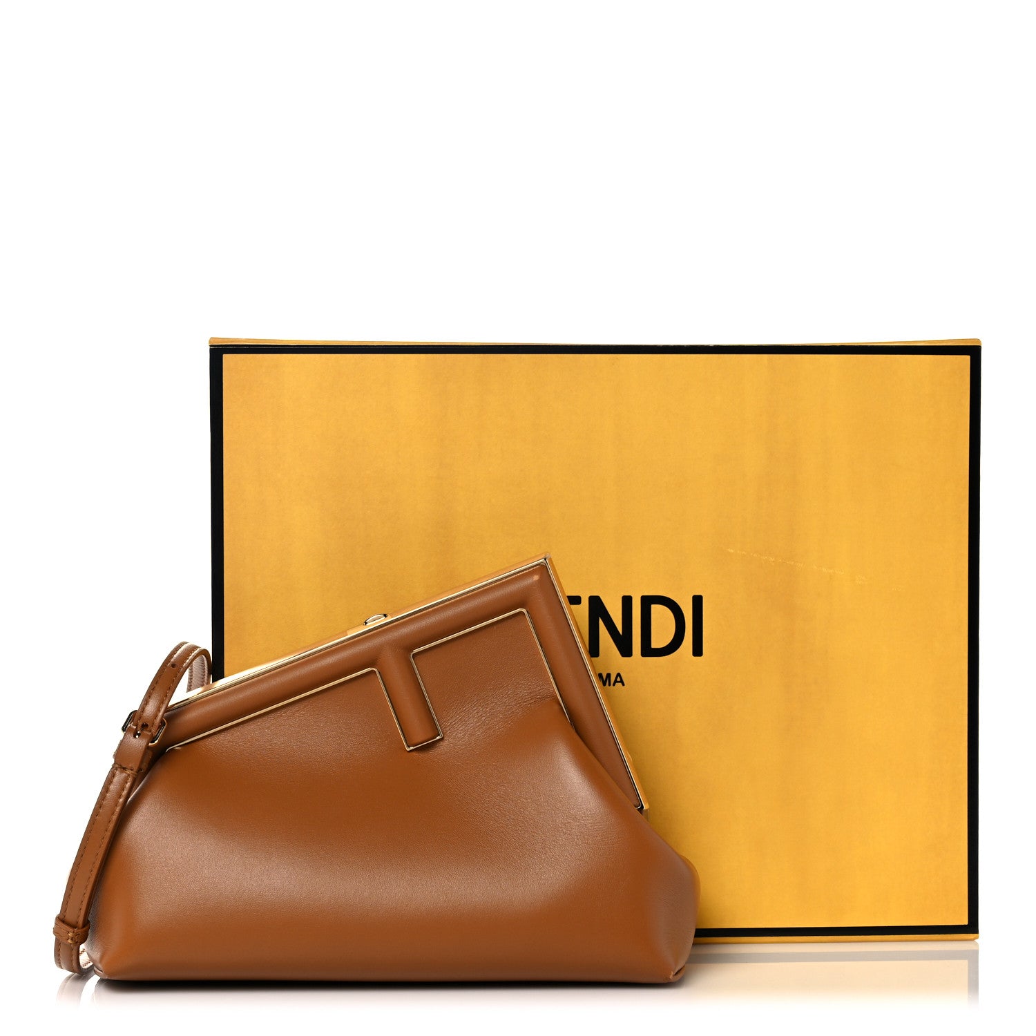 Fendi Shiny Nappa Small Fendi First Caramello 15 of 15