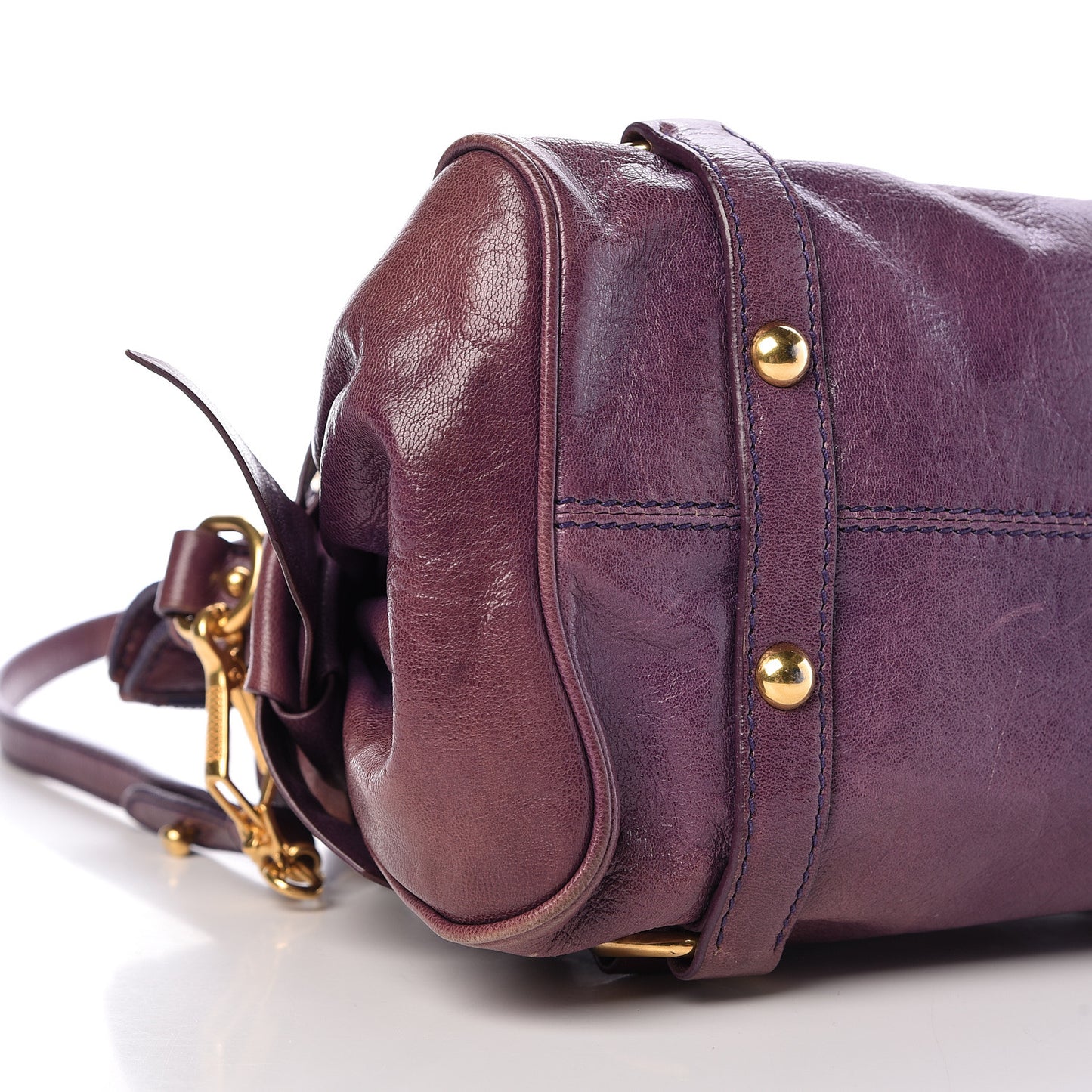 Vitello Lux Mini Bow Bag Viola