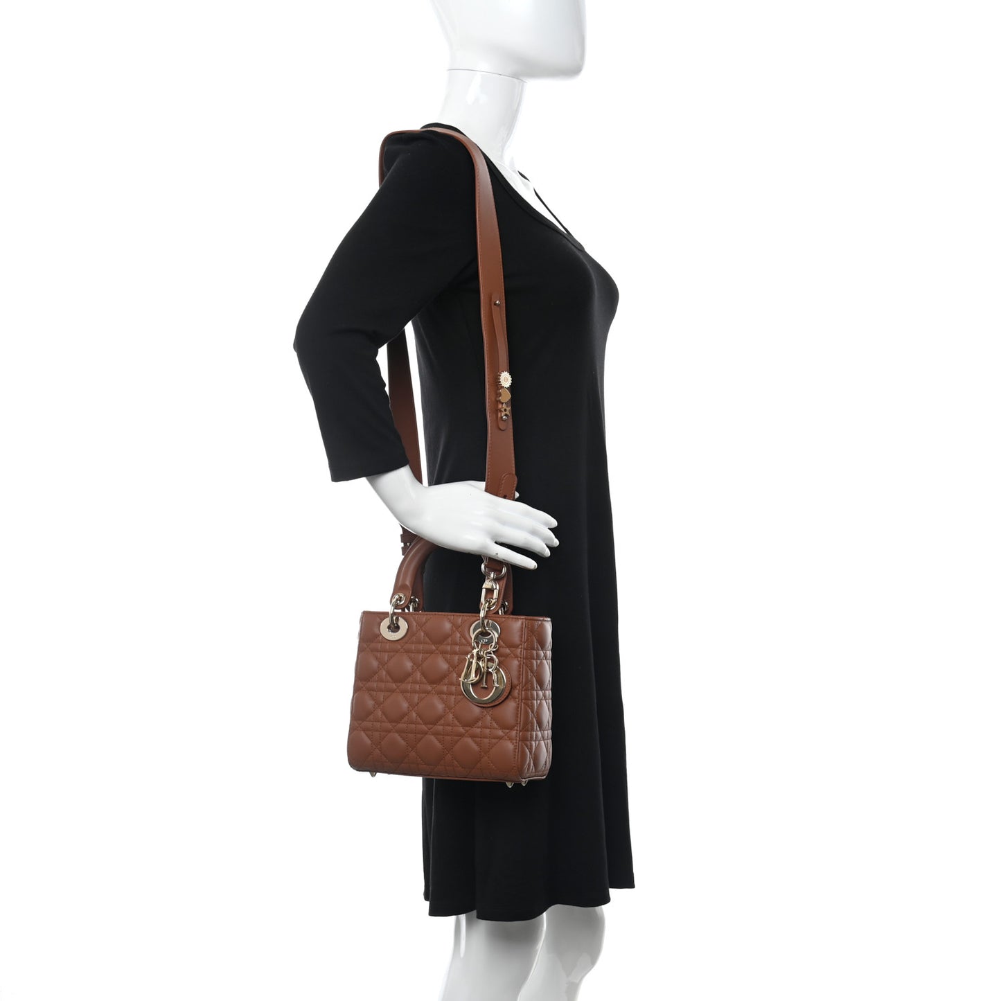 Calfskin Cannage Small My ABCDior Lady Dior Tan