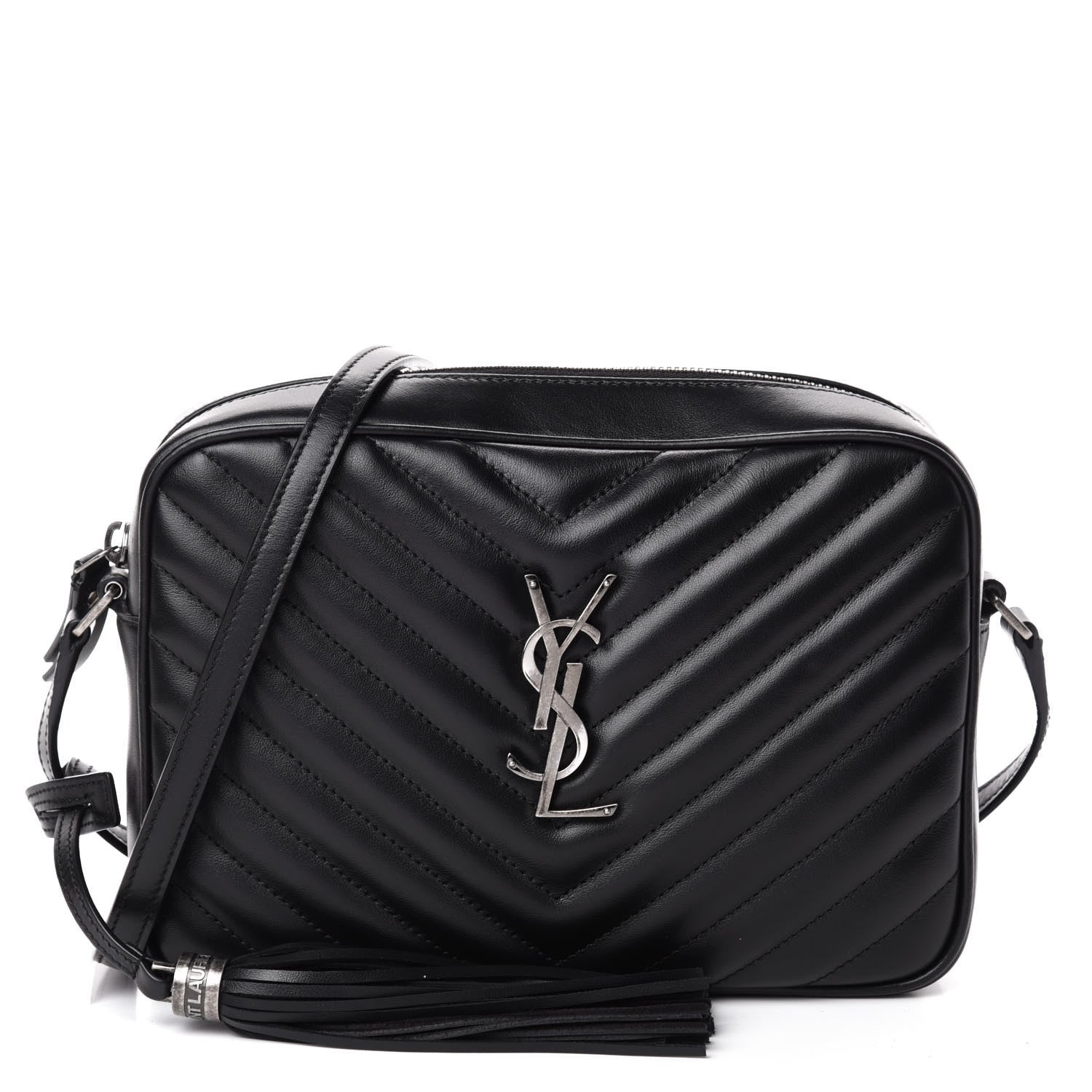 Saint Laurent Calfskin Matelasse Monogram Lou Camera Bag Black 1 of 10