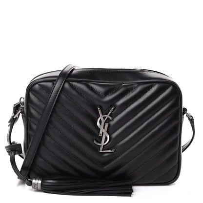 Saint Laurent Calfskin Matelasse Monogram Lou Camera Bag Black 1 of 10