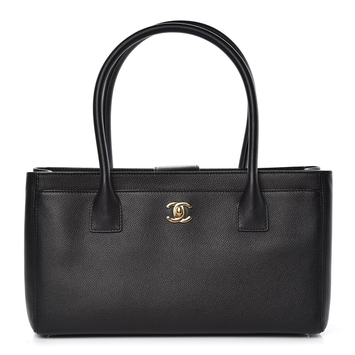 Chanel Calfskin Small Cerf Shopper Tote Black 1 of 11