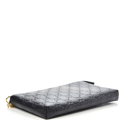 Gucci Guccissima Signature Wrist Wallet Black 4 of 8