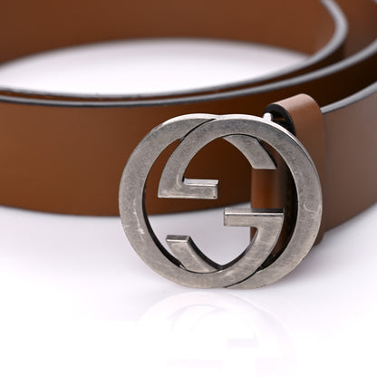 Gucci Selleria Calfskin Mens Interlocking G 37mm Belt 120 48 Cuir 10 of 11