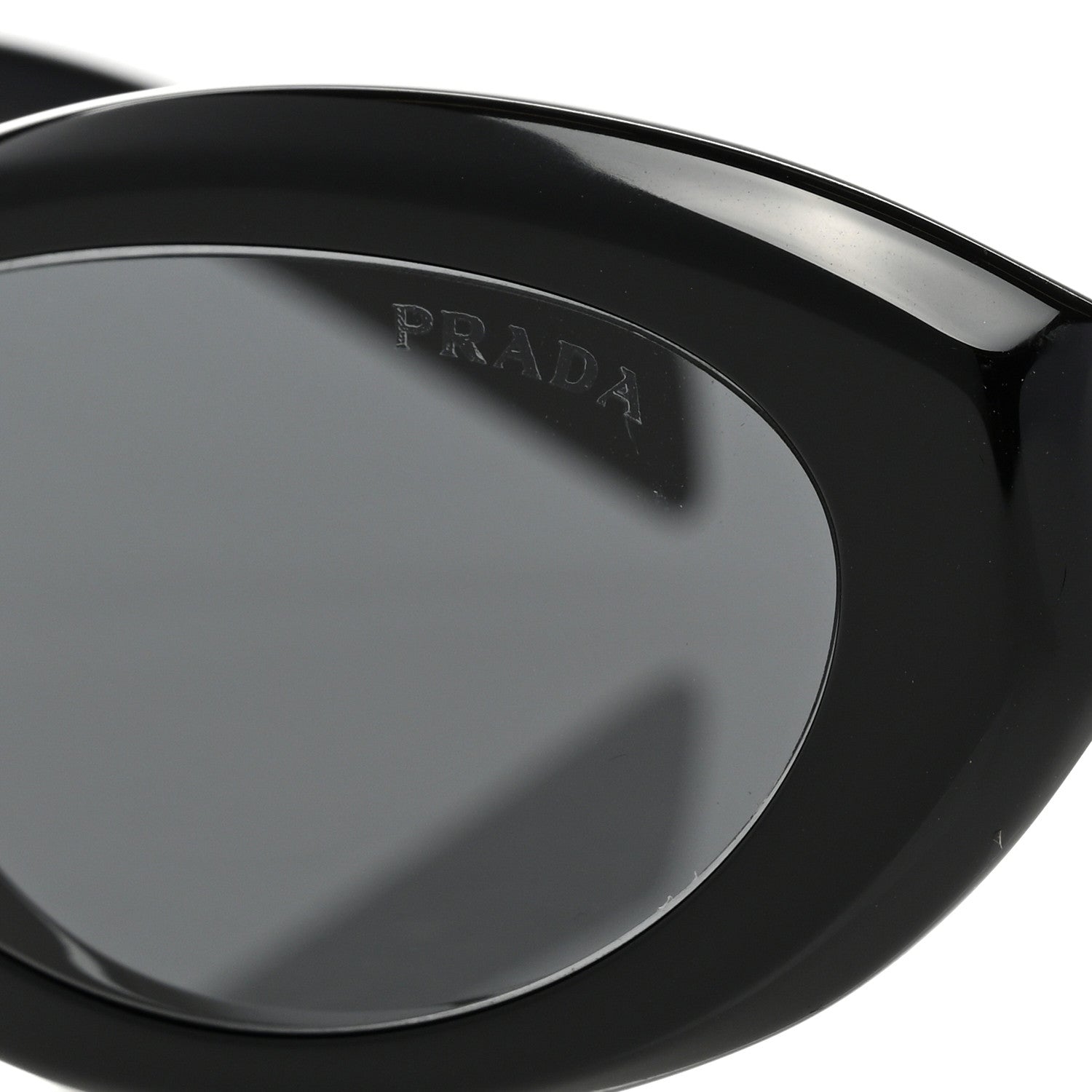 Prada Acetate Oval Sunglasses SPR 26Z Black 7 of 8