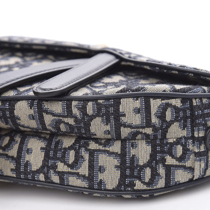 Christian Dior Oblique Mini Saddle Bag Blue 9 of 10