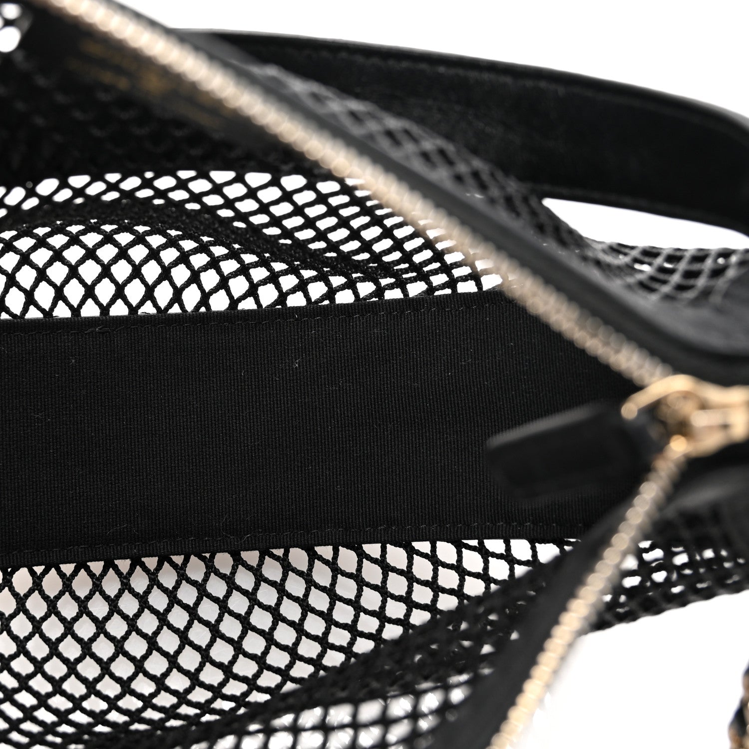 Chanel Mesh Shiny Lambskin Chain Hobo Black 6 of 12