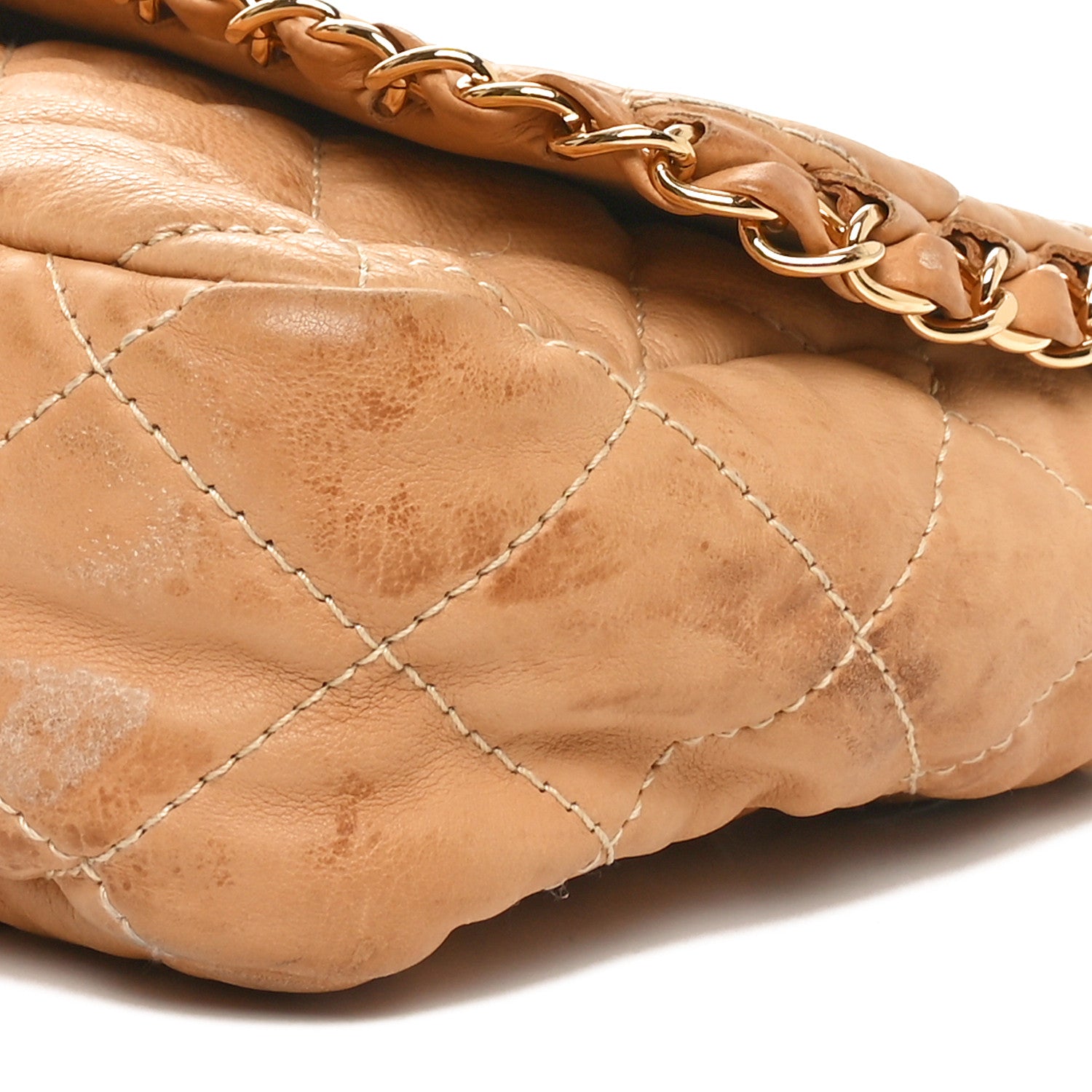 Chanel Calfskin Quilted Medium Chain Me Flap Light Beige 10 of 11