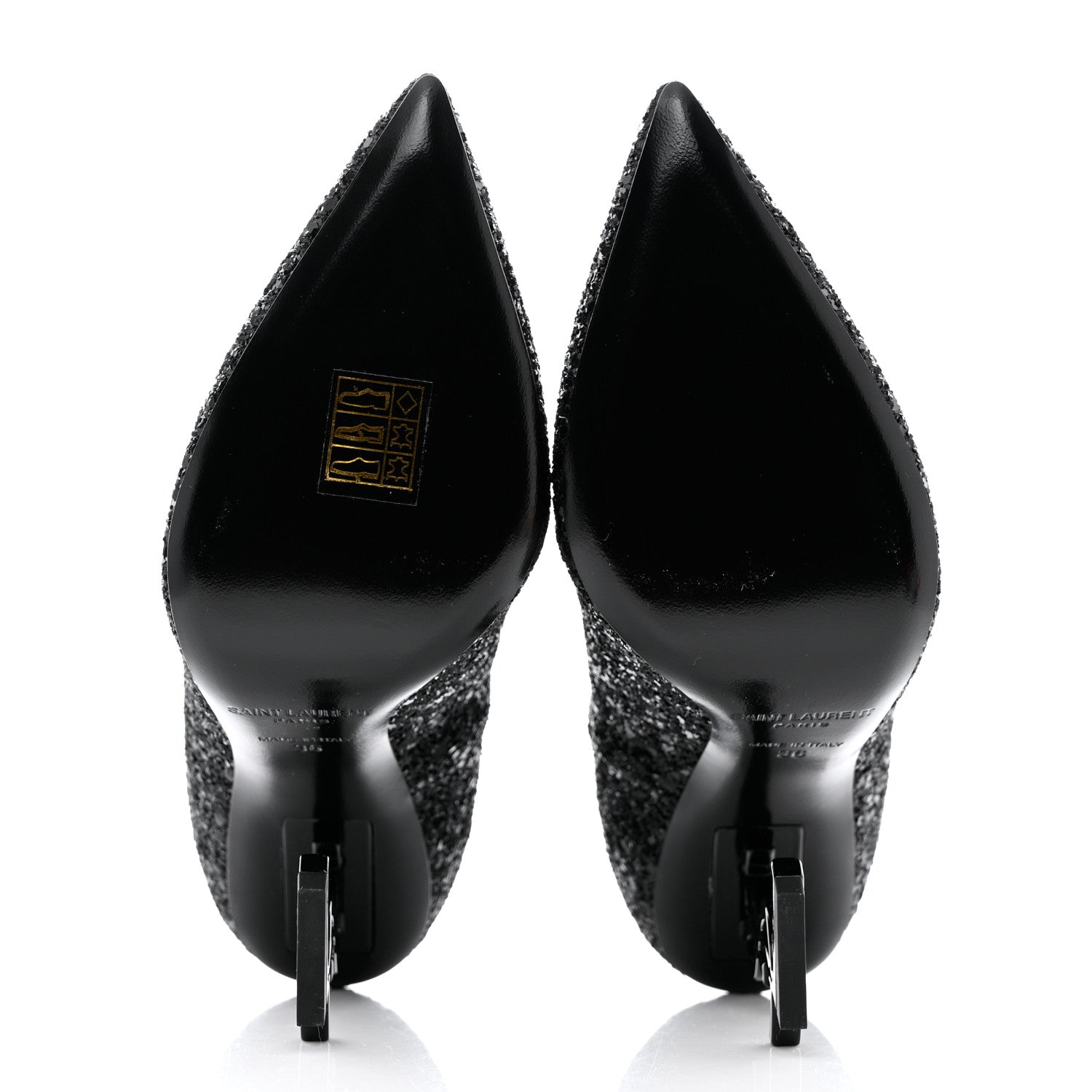 Saint Laurent Glitter Opyum 100 Pumps 36 Black 5 of 12