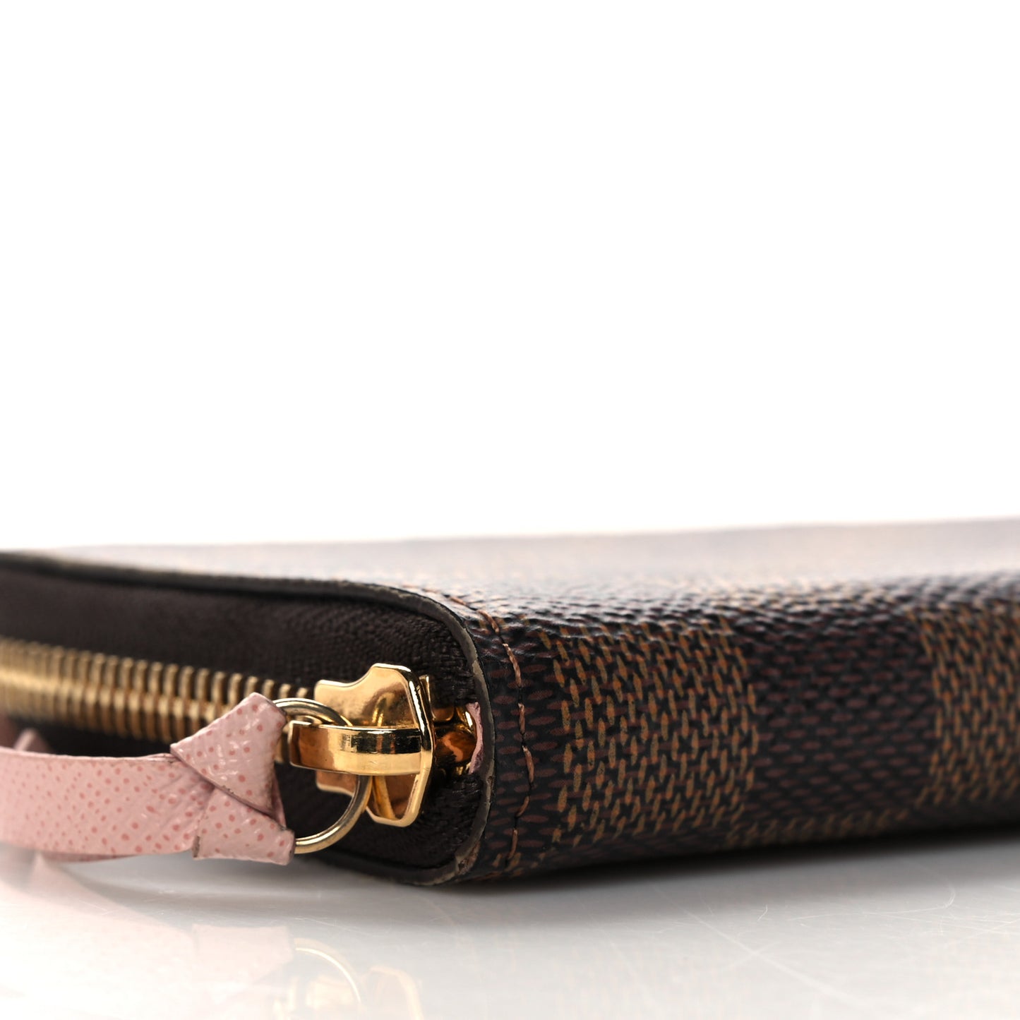Damier Ebene Clemence Wallet Rose Ballerine
