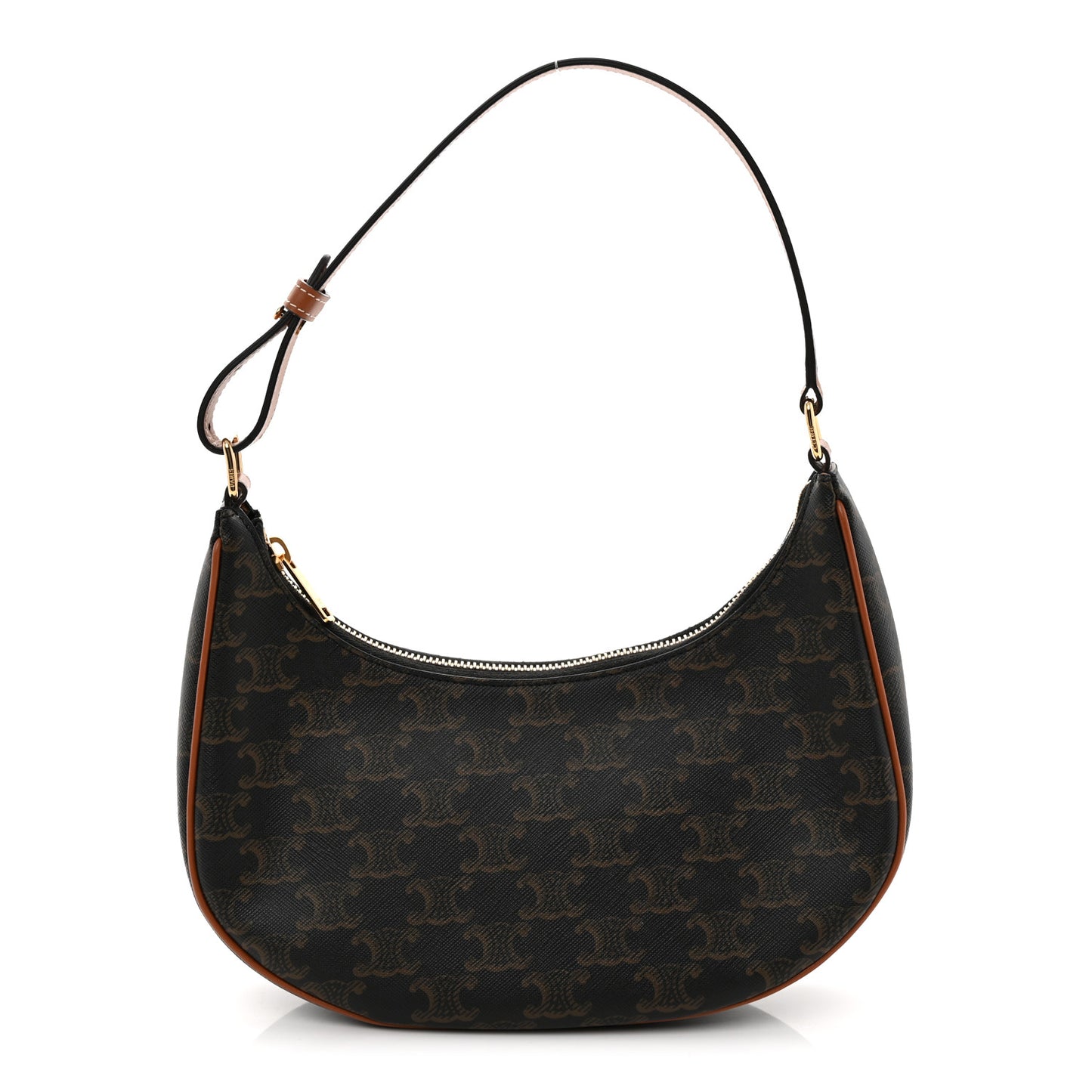 Triomphe Canvas Calfskin Ava Shoulder Bag Tan