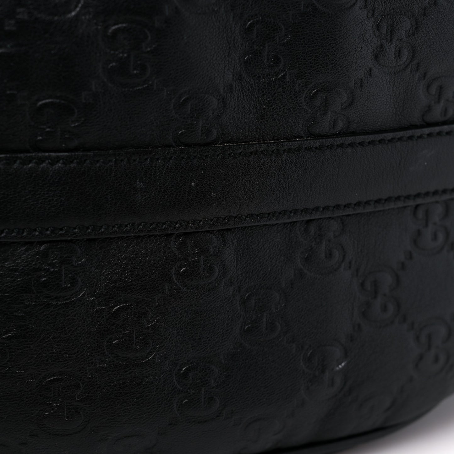 Guccissima Large GG Twins Hobo Black