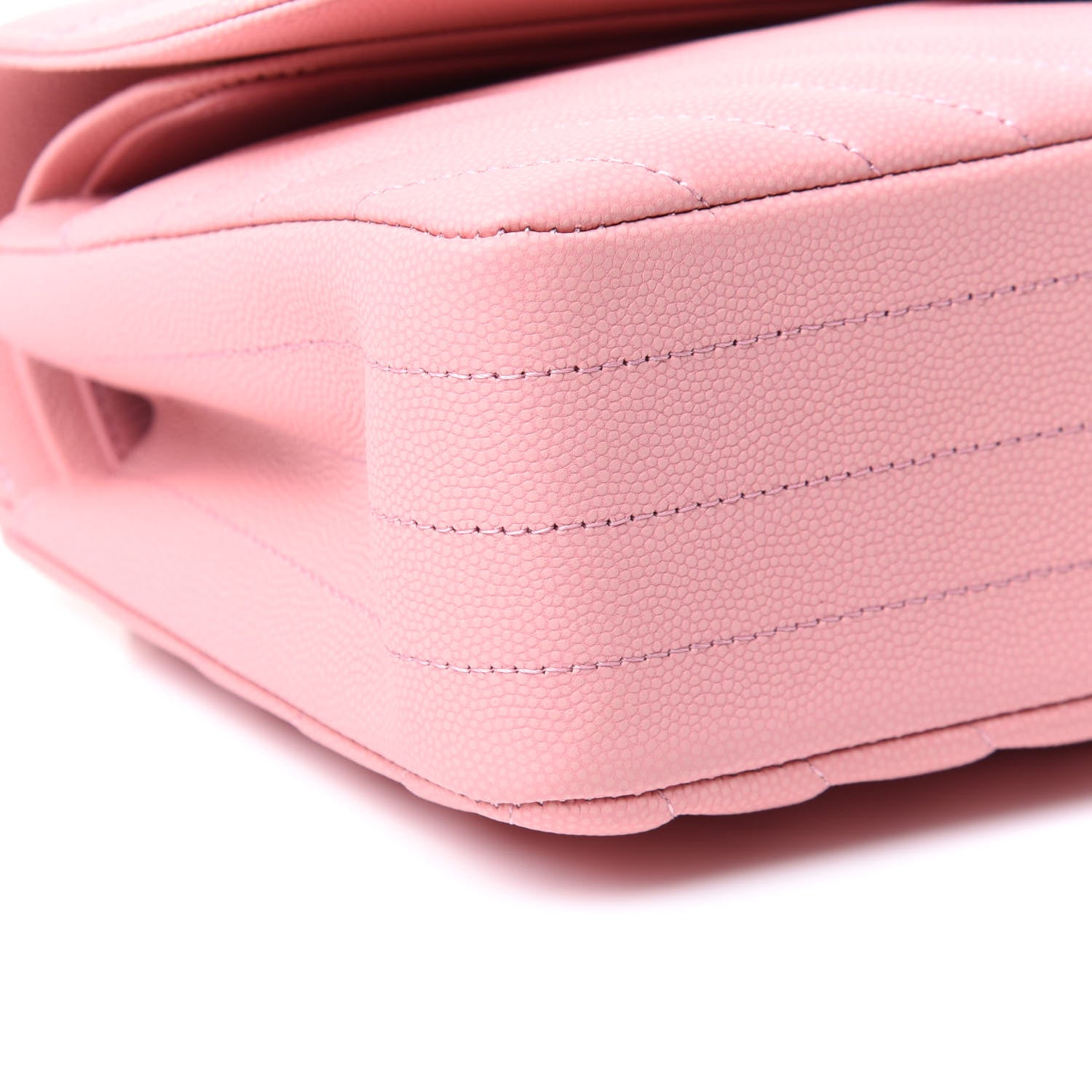 Chanel Caviar Chevron Quilted Small Double Flap Pink 10 of 12