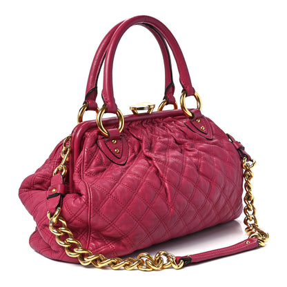 Marc Jacobs Calfskin Quilted Leather Stam Bag Pink 3 of 13