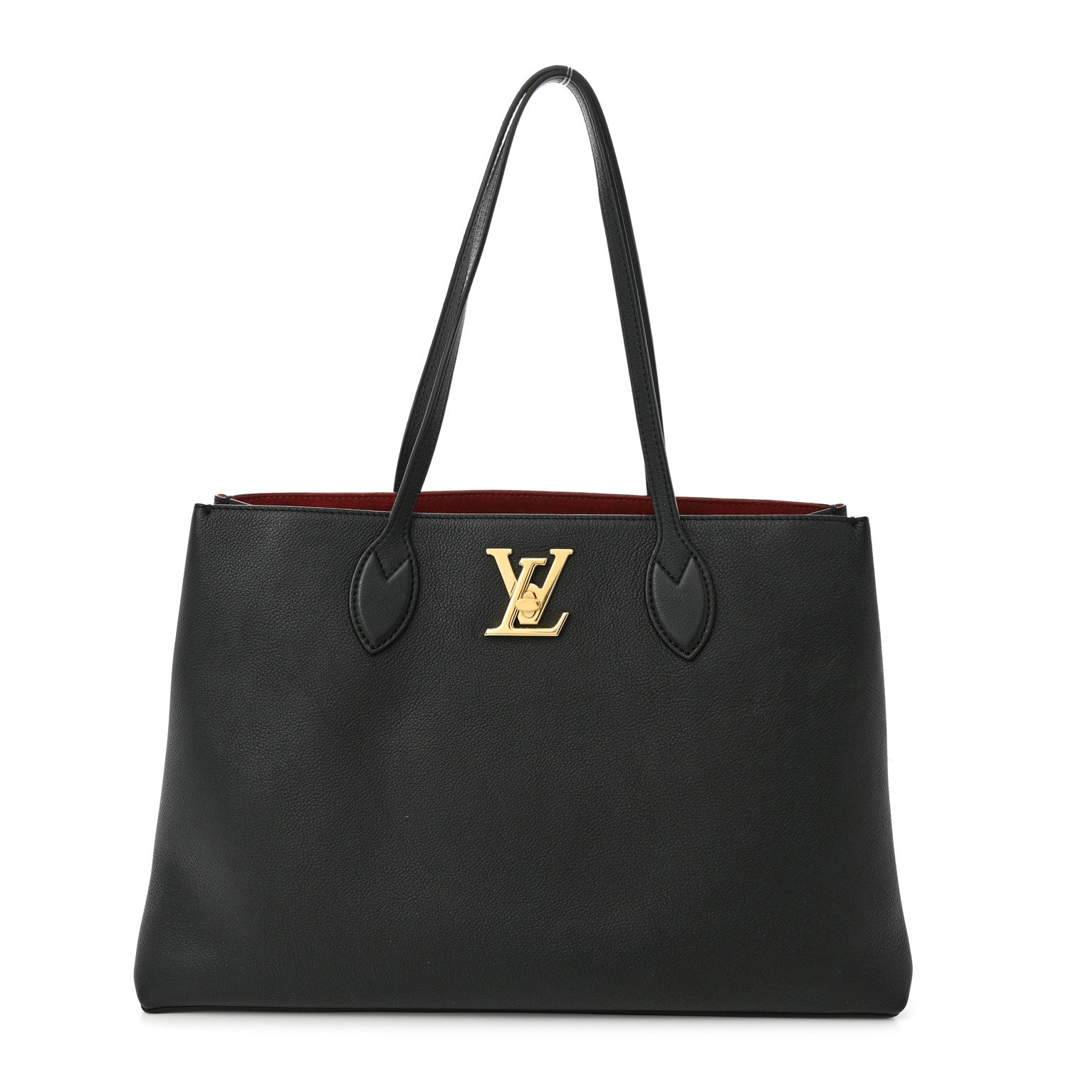 Louis Vuitton Grained Calfskin Lockme Shopper Black 1 of 9
