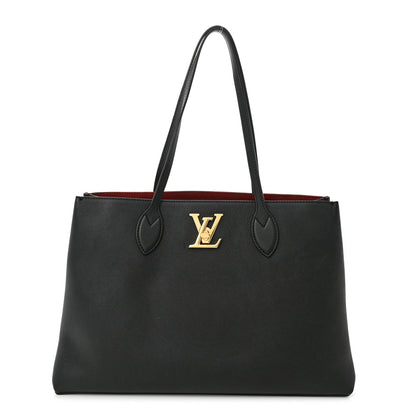 Louis Vuitton Grained Calfskin Lockme Shopper Black 1 of 9