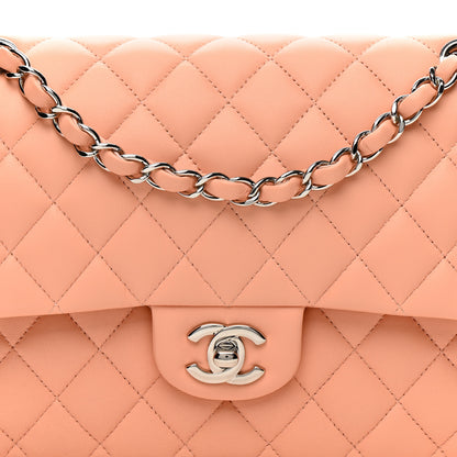 Chanel Lambskin Quilted Medium Double Flap Light Pink 8 of 14
