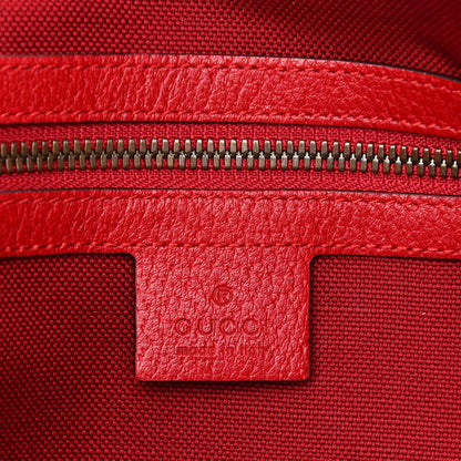 Gucci Canvas Calfskin Sylvie Stripe Logo Mens Tote Red White Blue 6 of 10