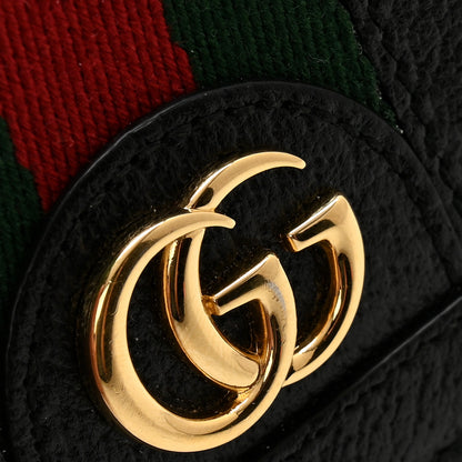 Gucci Calfskin Web Ophidia Card Case Black 8 of 9