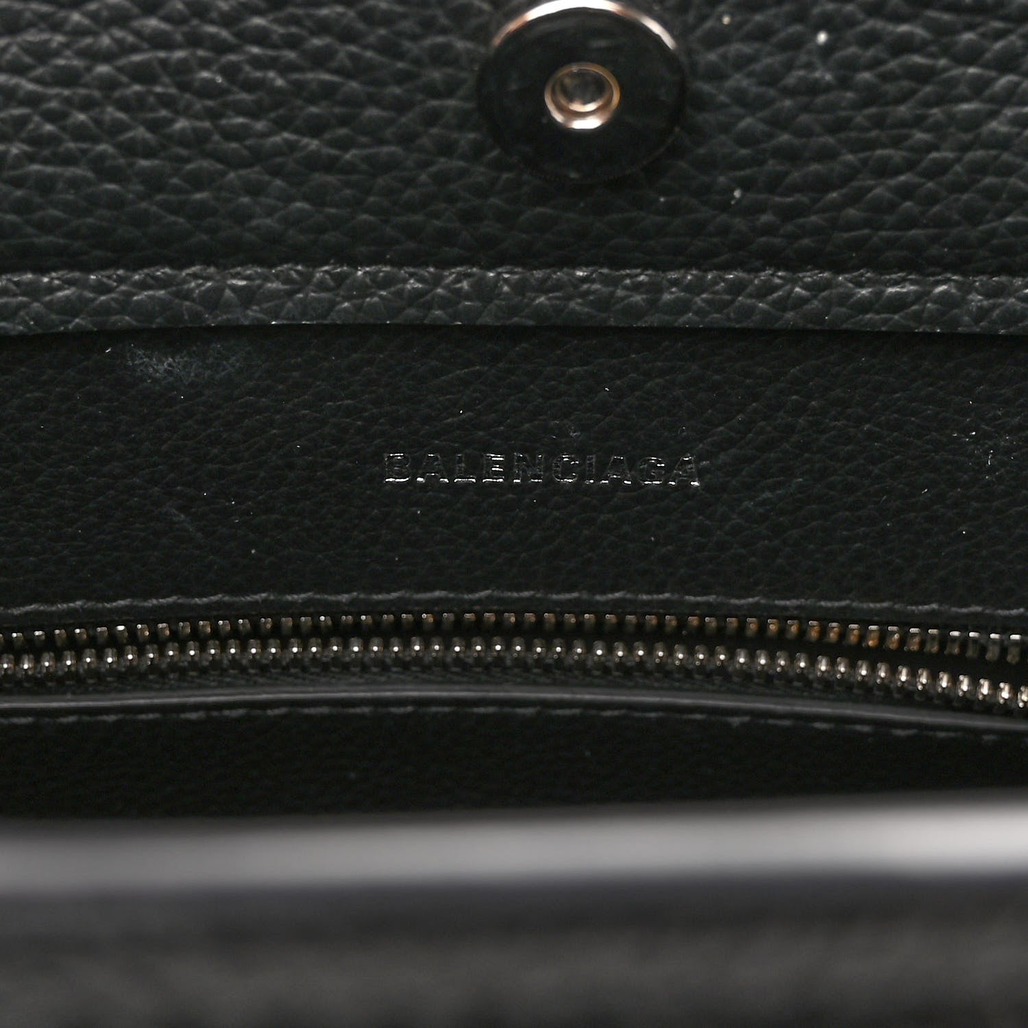 Balenciaga Grained Calfskin XS Everyday North South Shoulder Tote Bag Black 6 of 9