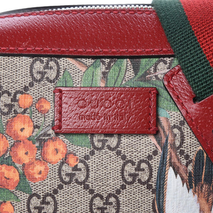 Gucci GG Supreme Monogram Tian Web Camera Bag Beige Multicolor Red 8 of 10