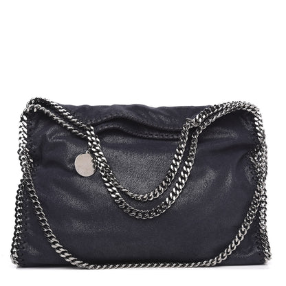 Stella McCartney Shaggy Deer Falabella Fold Over Tote Navy 1 of 9