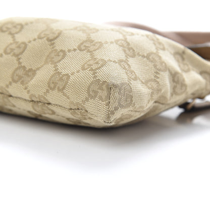 Gucci GG Monogram Web Double Pocket Belt Bag Gold Pink 10 of 10