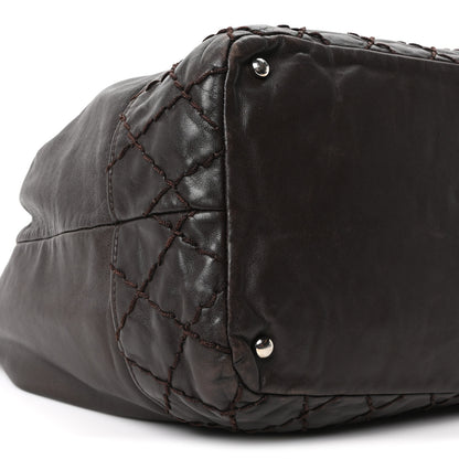 Chanel Calfskin Drawstring CC Bucket Bag Dark Brown 9 of 10