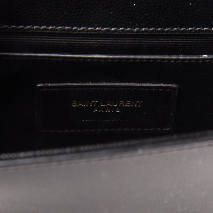 Saint Laurent Grain De Poudre Small Monogram Kate Satchel Black 8 of 10
