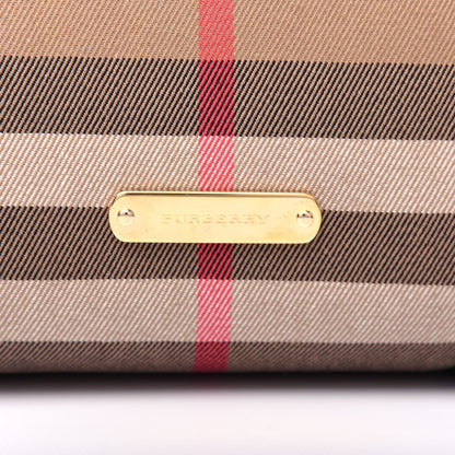 Burberry Bridle Calfskin House Check Medium Chester Bowling Bag Dark Tan 11 of 12