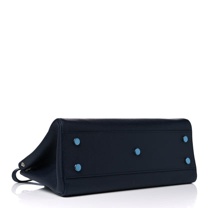 Saint Laurent Calfskin Medium Rive Gauche Cabas Navy Blue 5 of 17