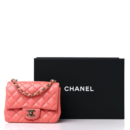 Chanel Lambskin Quilted Mini Square Flap Pink 9 of 9