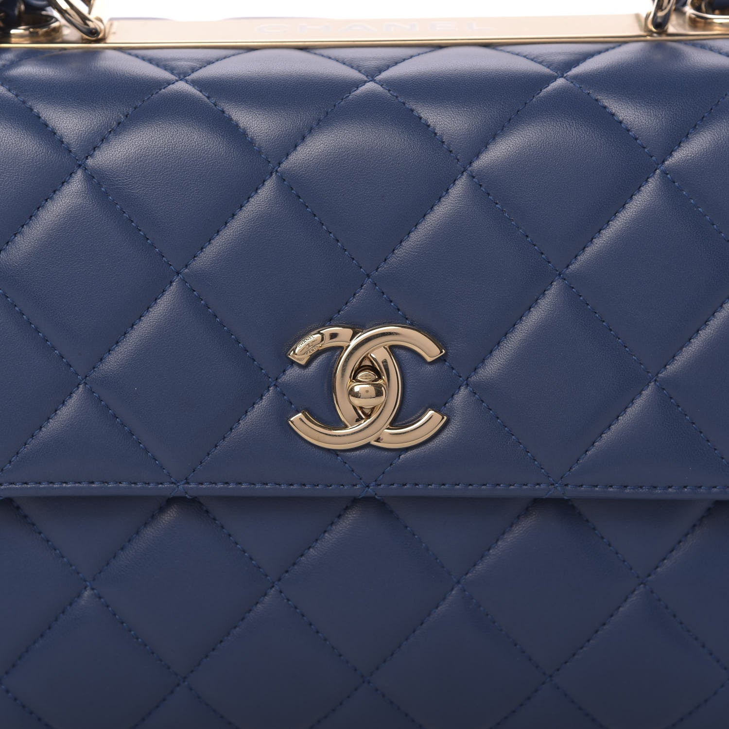 Chanel Lambskin Quilted Medium Trendy CC Flap Dual Handle Bag Blue 11 of 11
