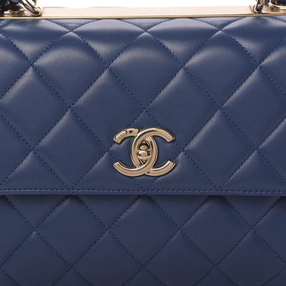 Chanel Lambskin Quilted Medium Trendy CC Flap Dual Handle Bag Blue 11 of 11